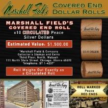 CCE- Rare Peace Circ MARSHALL FIELDS 10 $1 Roll RED Level