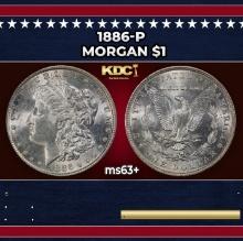 1886-p Morgan Dollar $1 Grades Select+ Unc