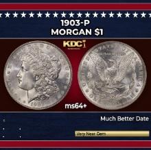 1903-p Morgan Dollar $1 Grades Choice+ Unc