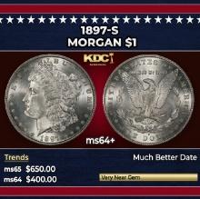 1897-s Morgan Dollar $1 Grades Choice+ Unc