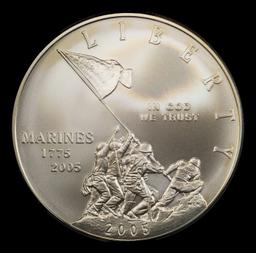 2005-P Marines Modern Commem Dollar $1 ms70 SEGS