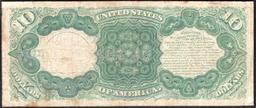 1880 $10 United States Note "Jackass Note" Grades vf+