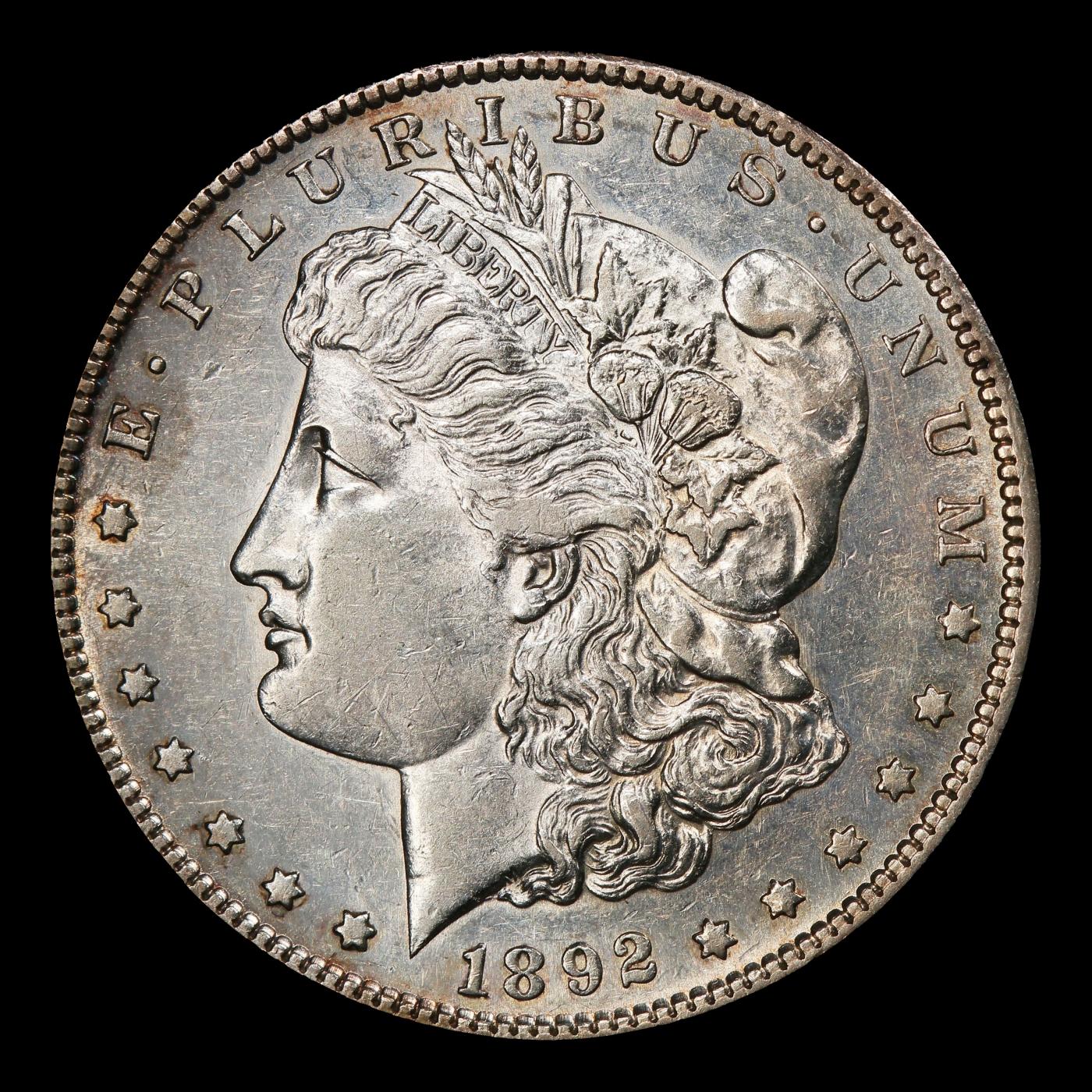 1892-s Morgan Dollar $1 au58+ SEGS