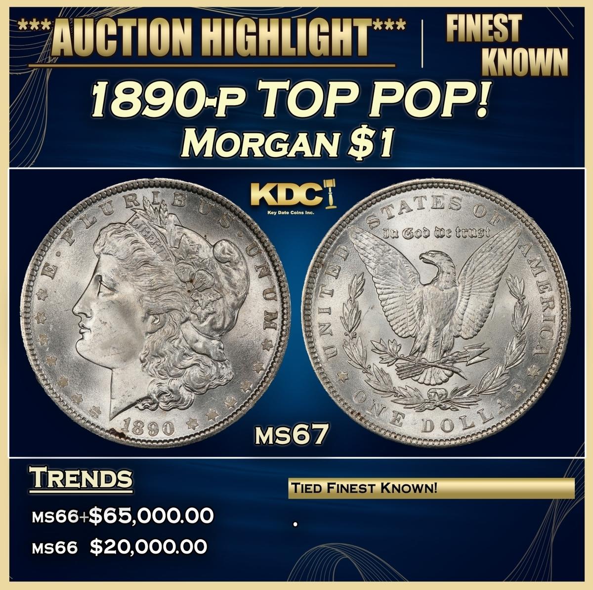 1890-p Morgan Dollar TOP POP! $1 ms67 SEGS