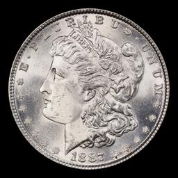 1887-p Morgan Dollar $1 Grades ms64