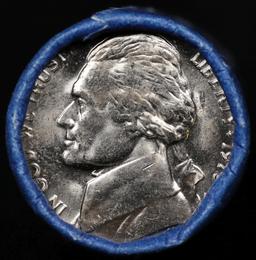 BU Shotgun Jefferson 5c roll, 1973-d 40 pcs Bank $2 Nickel Wrapper
