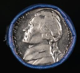 BU Shotgun Jefferson 5c roll, 1964-d 40 pcs Bank $2 Nickel Wrapper