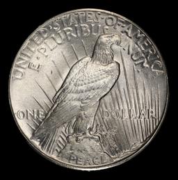 1927-p Peace Dollar Near Top Pop $1 ms65+ SEGS