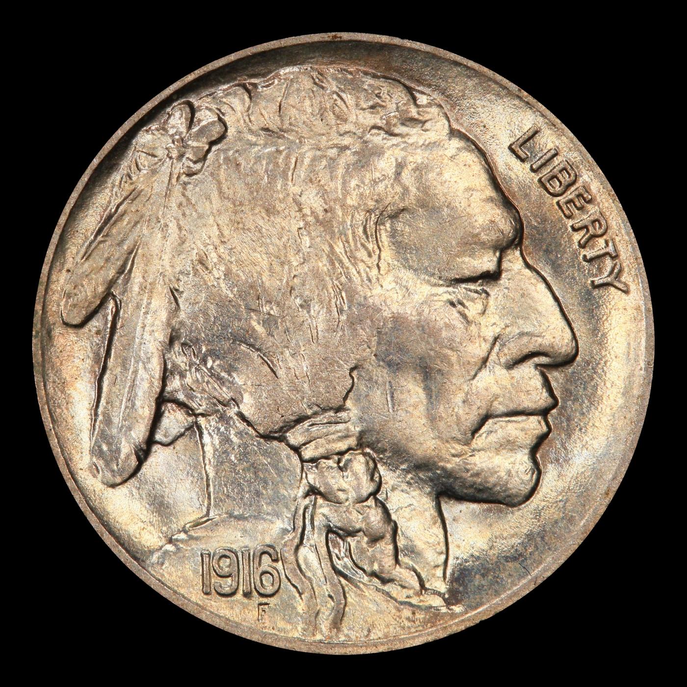 1916-p Buffalo Nickel 5c Grades ms65