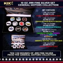 10 OZ .999 Fine Silver Set General Motors Collection