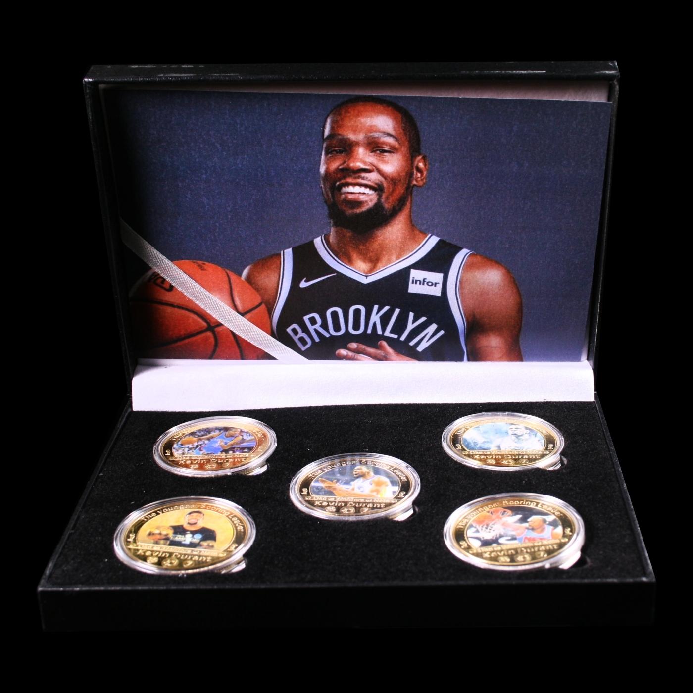 5 Coin Kevin Durant Gold Plated Round Collection