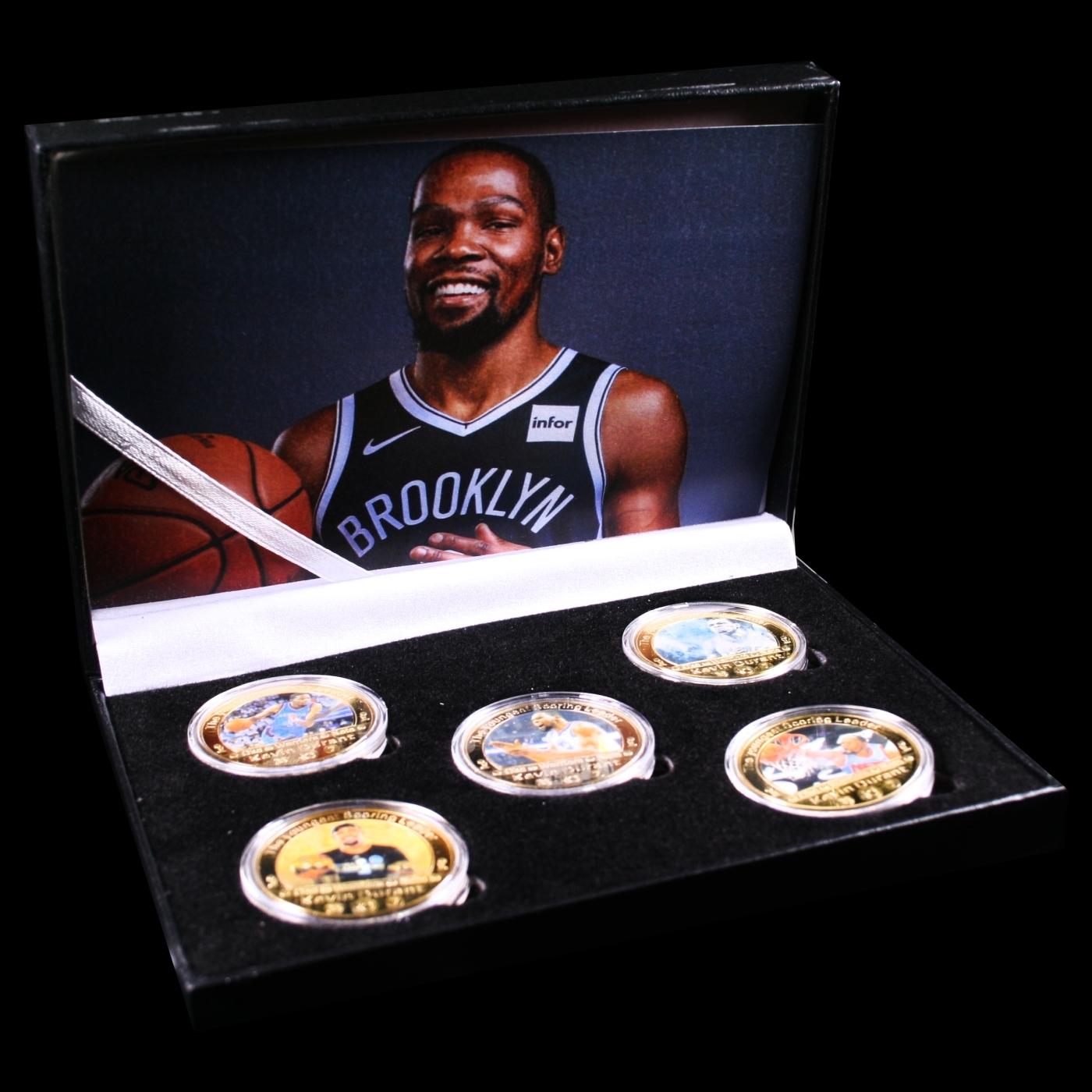 5 Coin Kevin Durant Gold Plated Round Collection