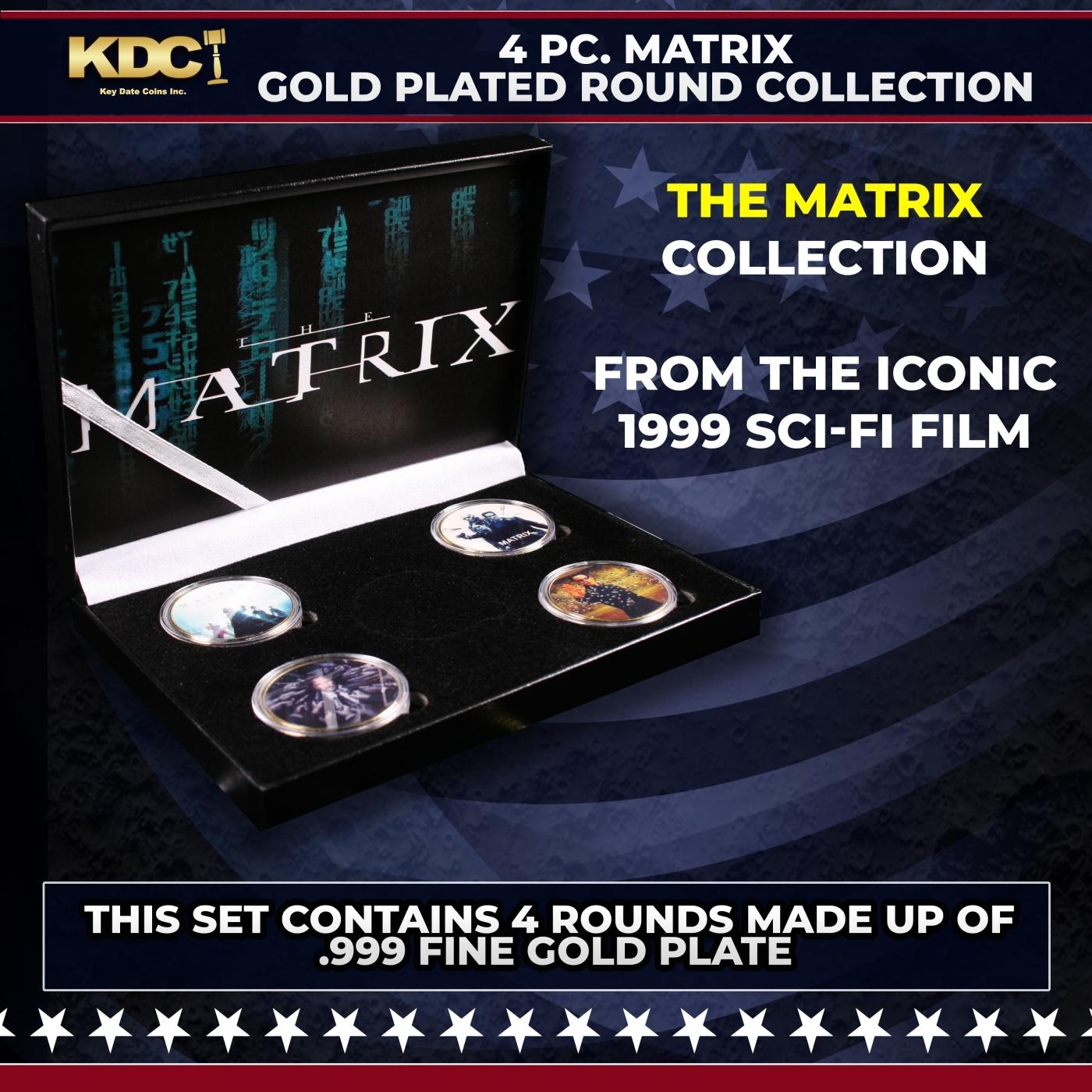 4 Coin Matrix Gold Plated Round Collection