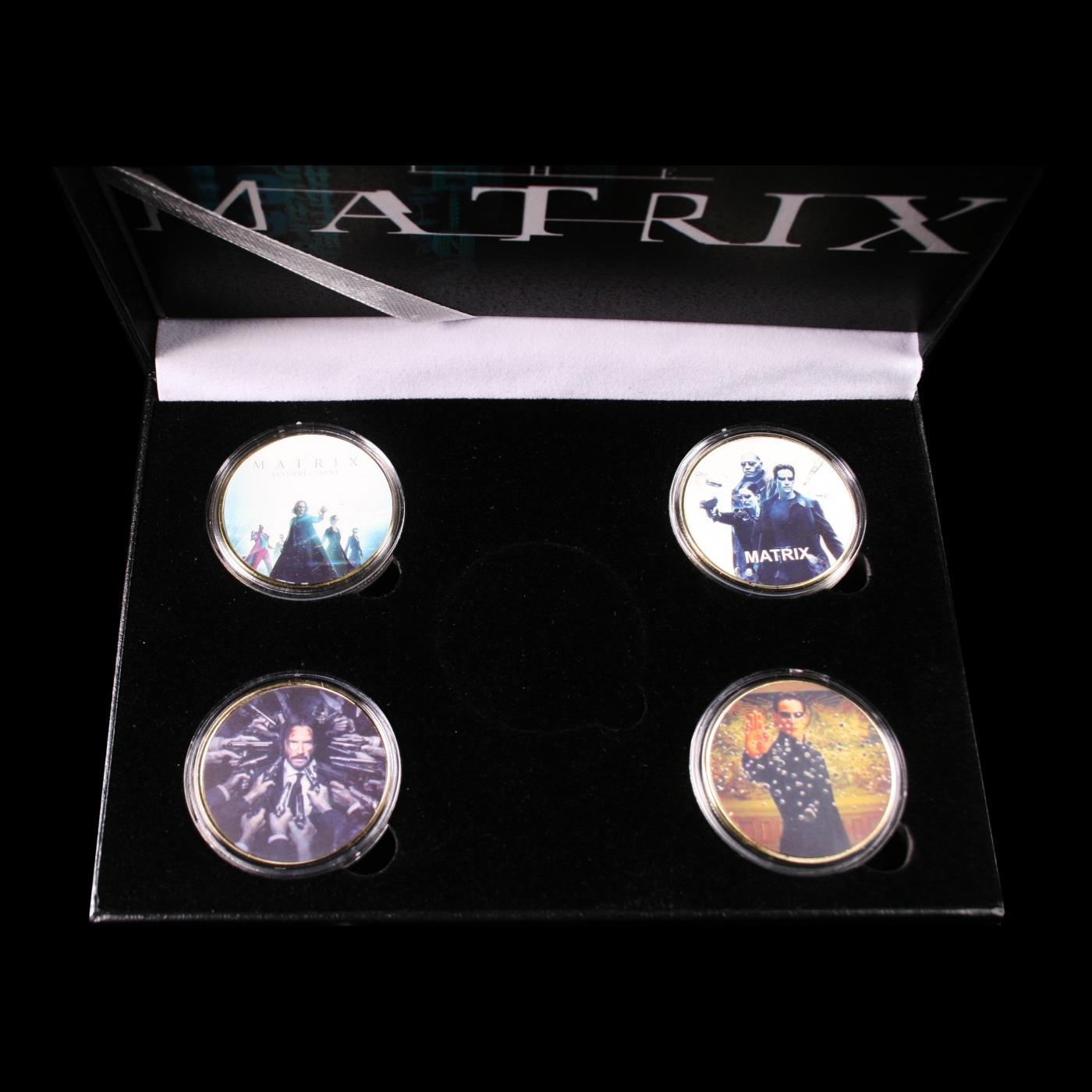 4 Coin Matrix Gold Plated Round Collection