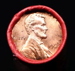 BU Shotgun Lincoln 1c roll, 1966-p 50 pcs Bank Wrapper 50c