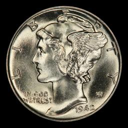 1942-s Mercury Dime Near Top Pop! 10c ms67+ fsb SEGS