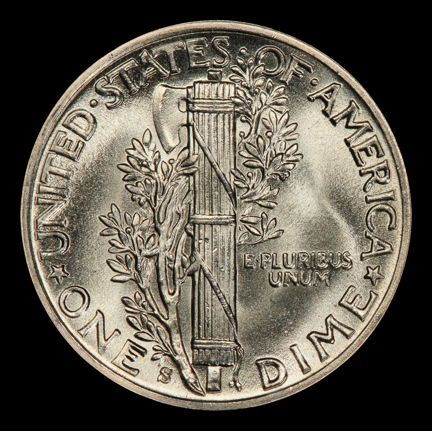 1942-s Mercury Dime Near Top Pop! 10c ms67+ fsb SEGS