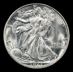 1941-s Walking Liberty Half Dollar Near Top Pop 50c ms66+ SEGS