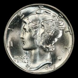 1945-p Mercury Dime 10c ms67 SEGS