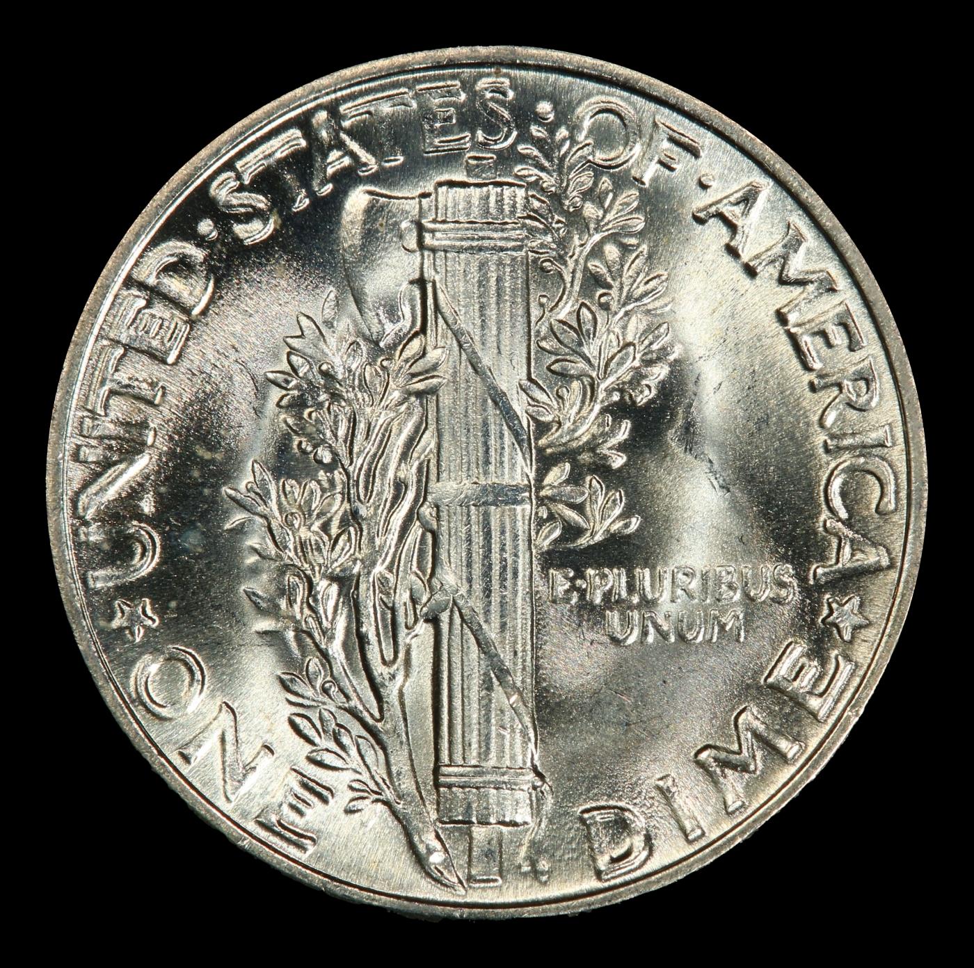 1945-p Mercury Dime 10c ms67 SEGS