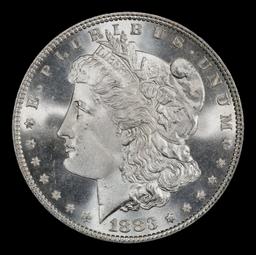 1883-p Morgan Dollar $1 Grades ms66