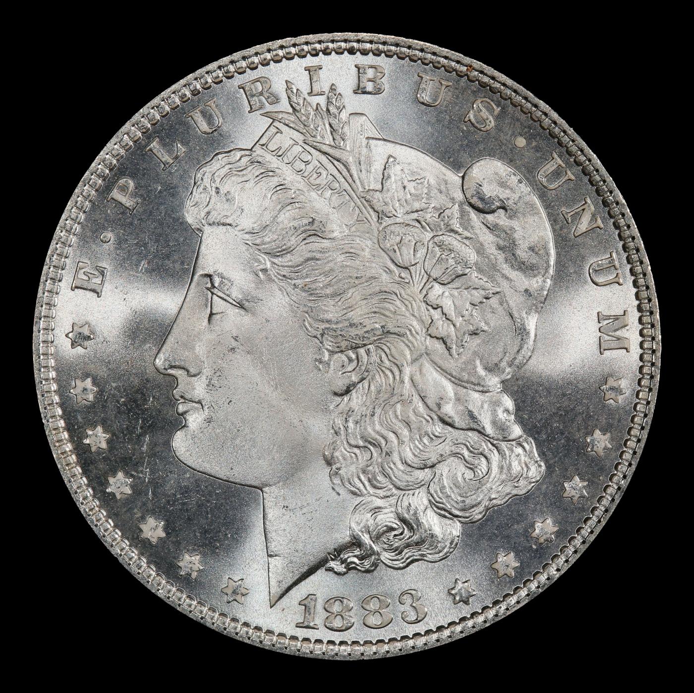 1883-p Morgan Dollar $1 Grades ms66