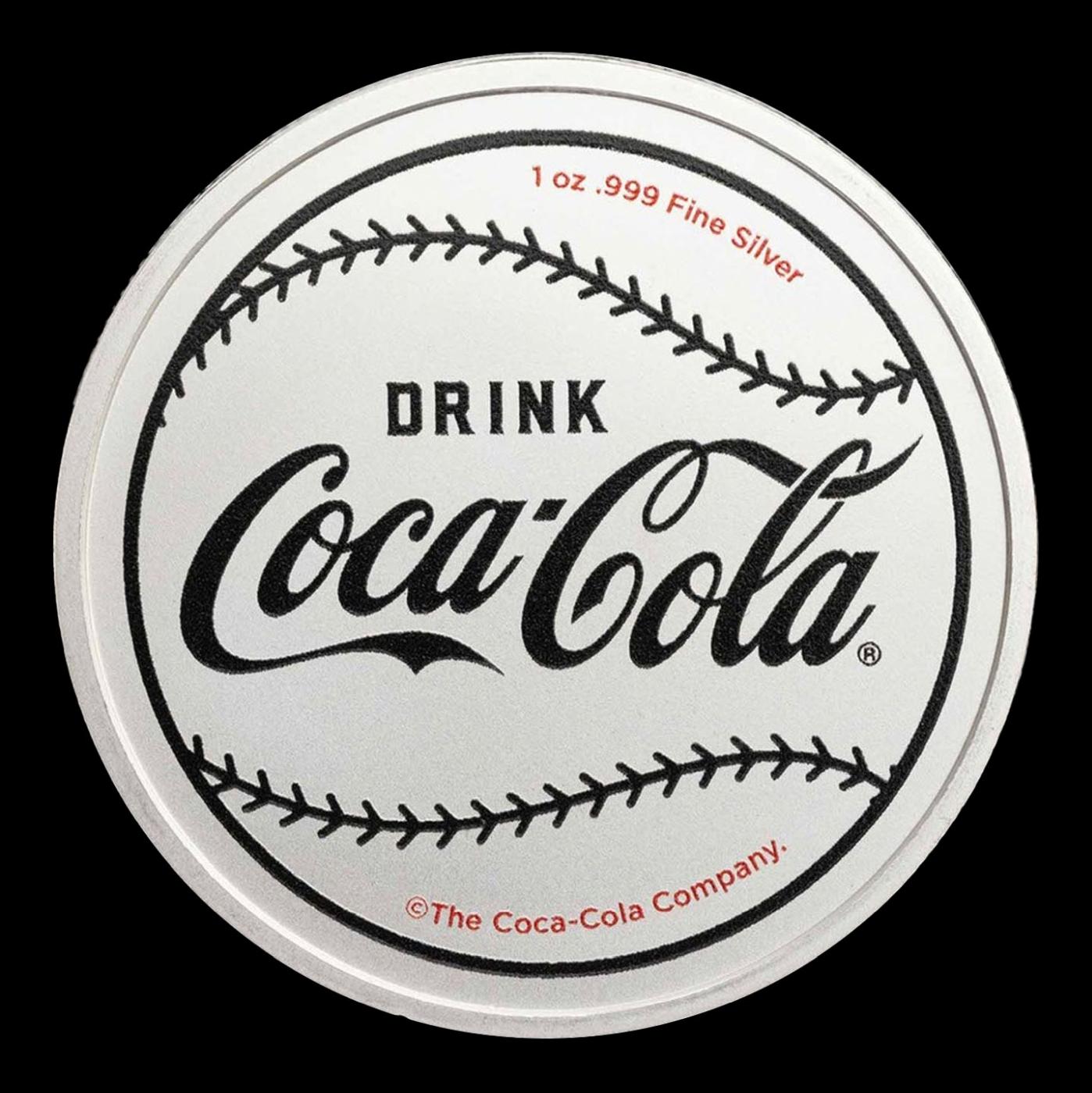 Coca Cola Batter Colorized Style - 1 oz Silver Round Round