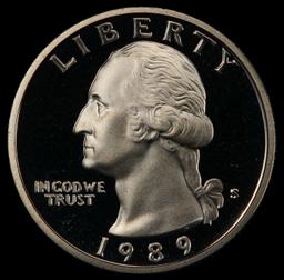1989-s Proof Washington Quarter 25c pr70 dcam SEGS