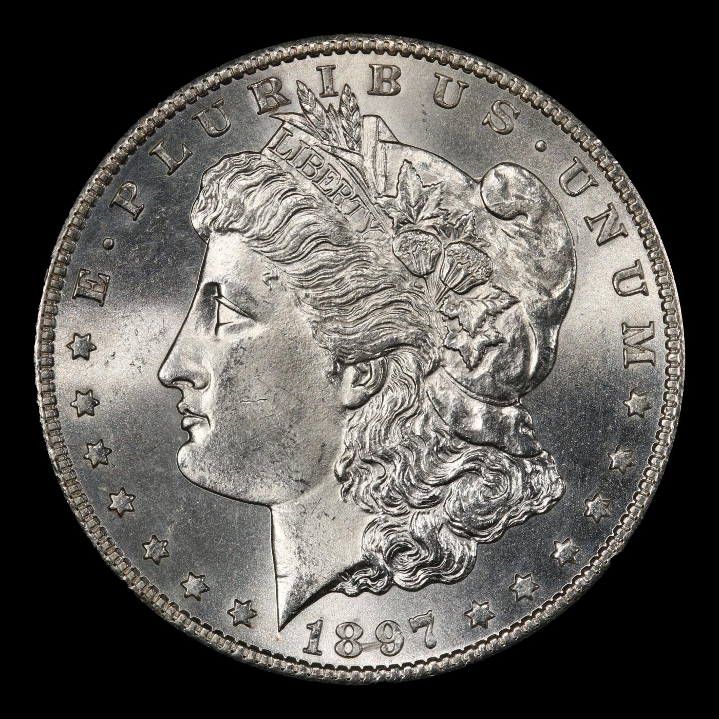 1897-s Morgan Dollar $1 Grades ms65