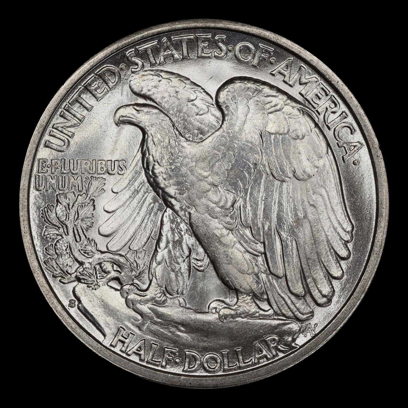 1940-s Walking Liberty Half Dollar TOP POP! 50c ms67+ SEGS