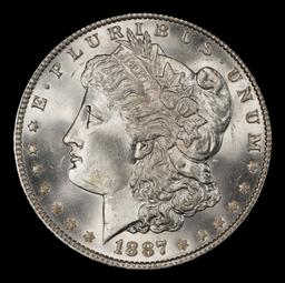 1887-p Morgan Dollar $1 Grades ms66