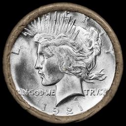 CCX- Uncirculated Peace Dollar 10 Coin Roll SEARS 1921/'P' Rev End
