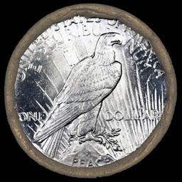 CCX- Uncirculated Peace Dollar 10 Coin Roll SEARS 1921/'P' Rev End