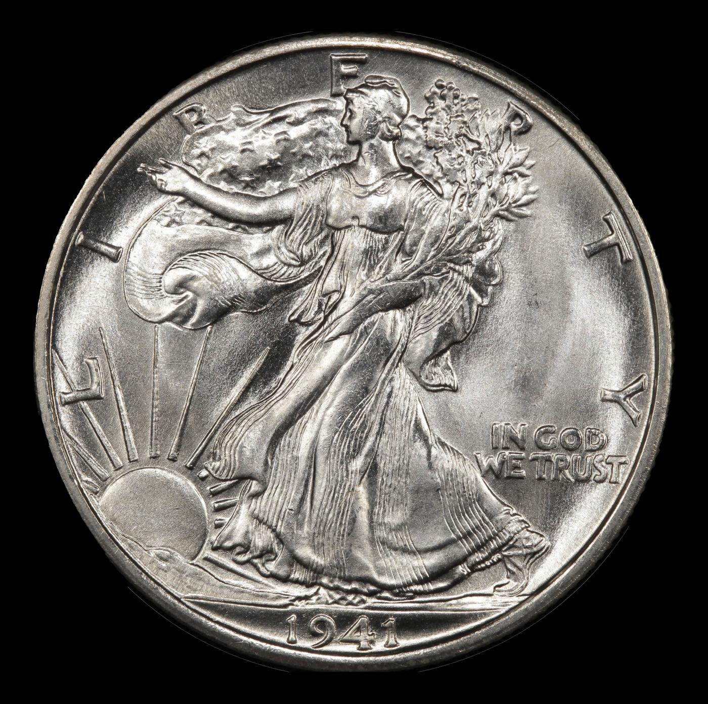 1941-s Walking Liberty Half Dollar TOP POP! 50c ms67+ SEGS