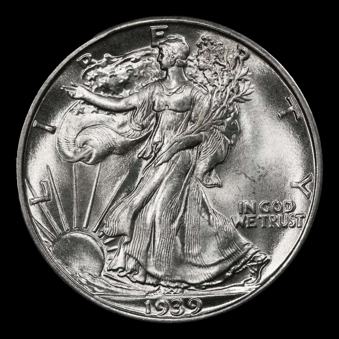1939-s Walking Liberty Half Dollar Near Top Pop 50c ms67 SEGS