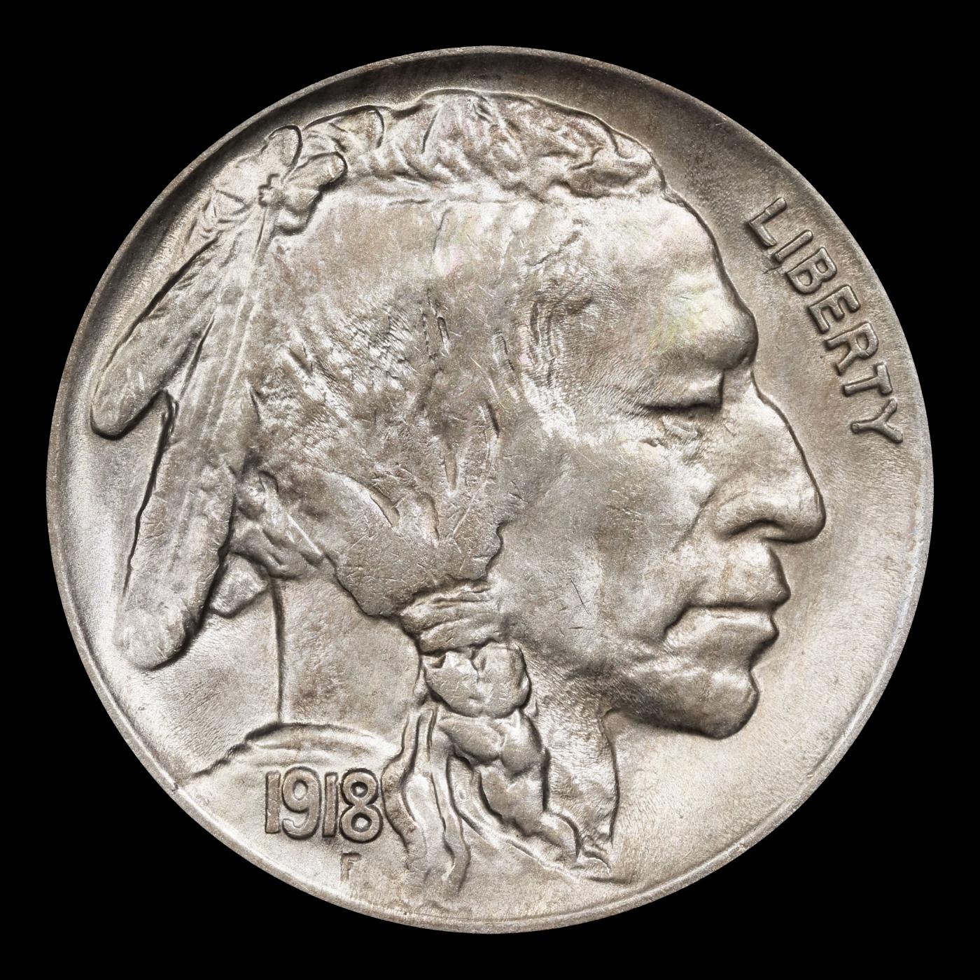 1918-p Buffalo Nickel Near Top Pop! 5c ms66+ SEGS