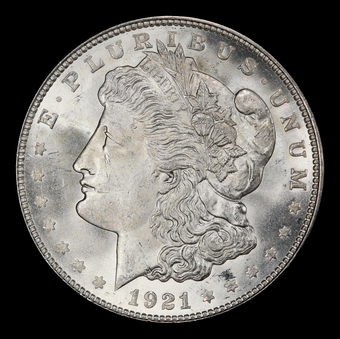 1921-d Morgan Dollar $1 Grades ms65+