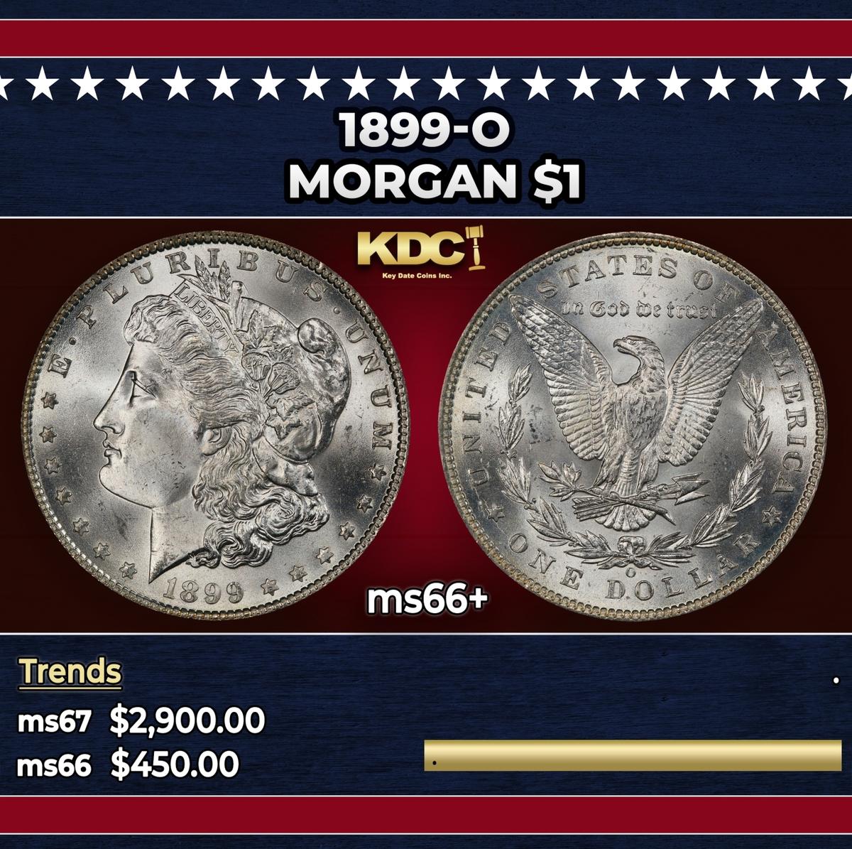1899-o Morgan Dollar $1 ms66+ SEGS