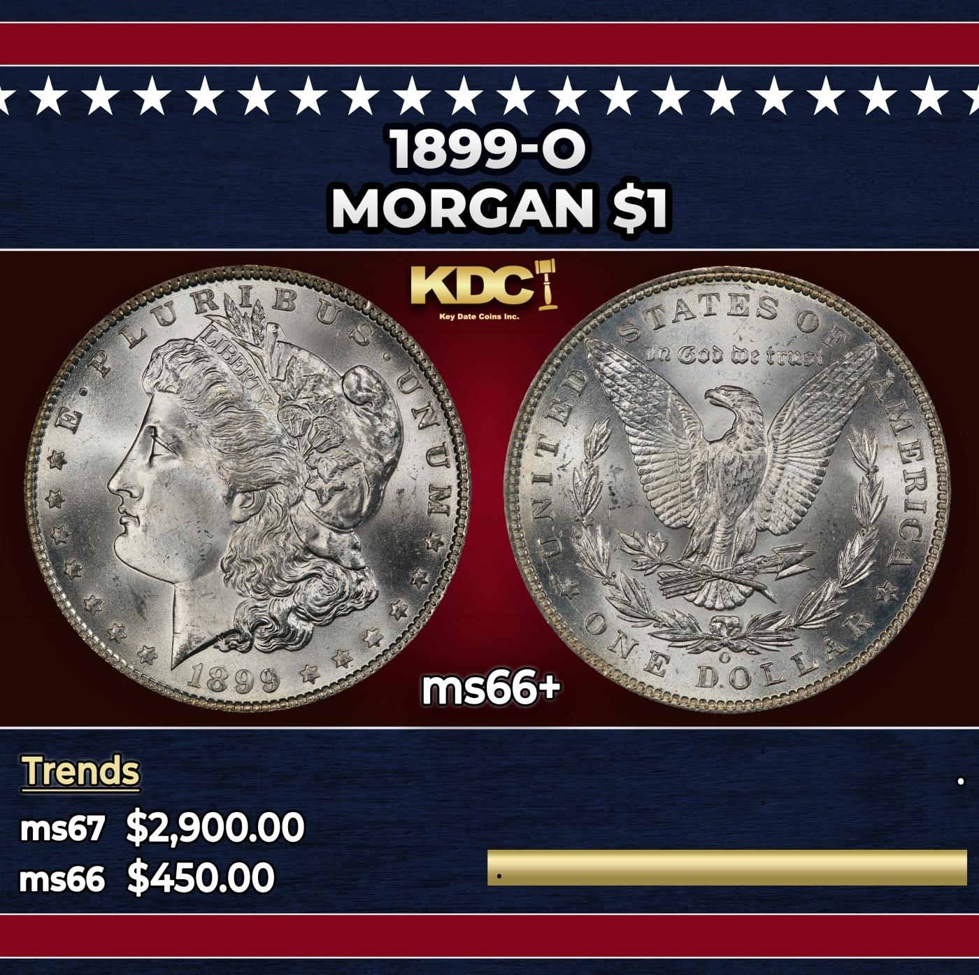 1899-o Morgan Dollar $1 ms66+ SEGS