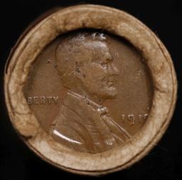 Lincoln Wheat Cent 1c Mixed Roll Orig Brandt McDonalds Wrapper, 1919-p end, Indian other end