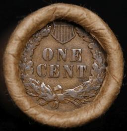 Lincoln Wheat Cent 1c Mixed Roll Orig Brandt McDonalds Wrapper, 1919-p end, Indian other end