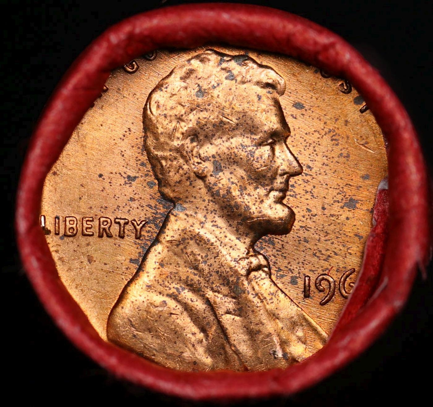 BU Shotgun Lincoln 1c roll, 1965-p 50 pcs Bank Wrapper 50c