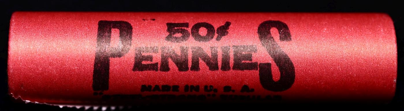 BU Shotgun Lincoln 1c roll, 1965-p 50 pcs Bank Wrapper 50c