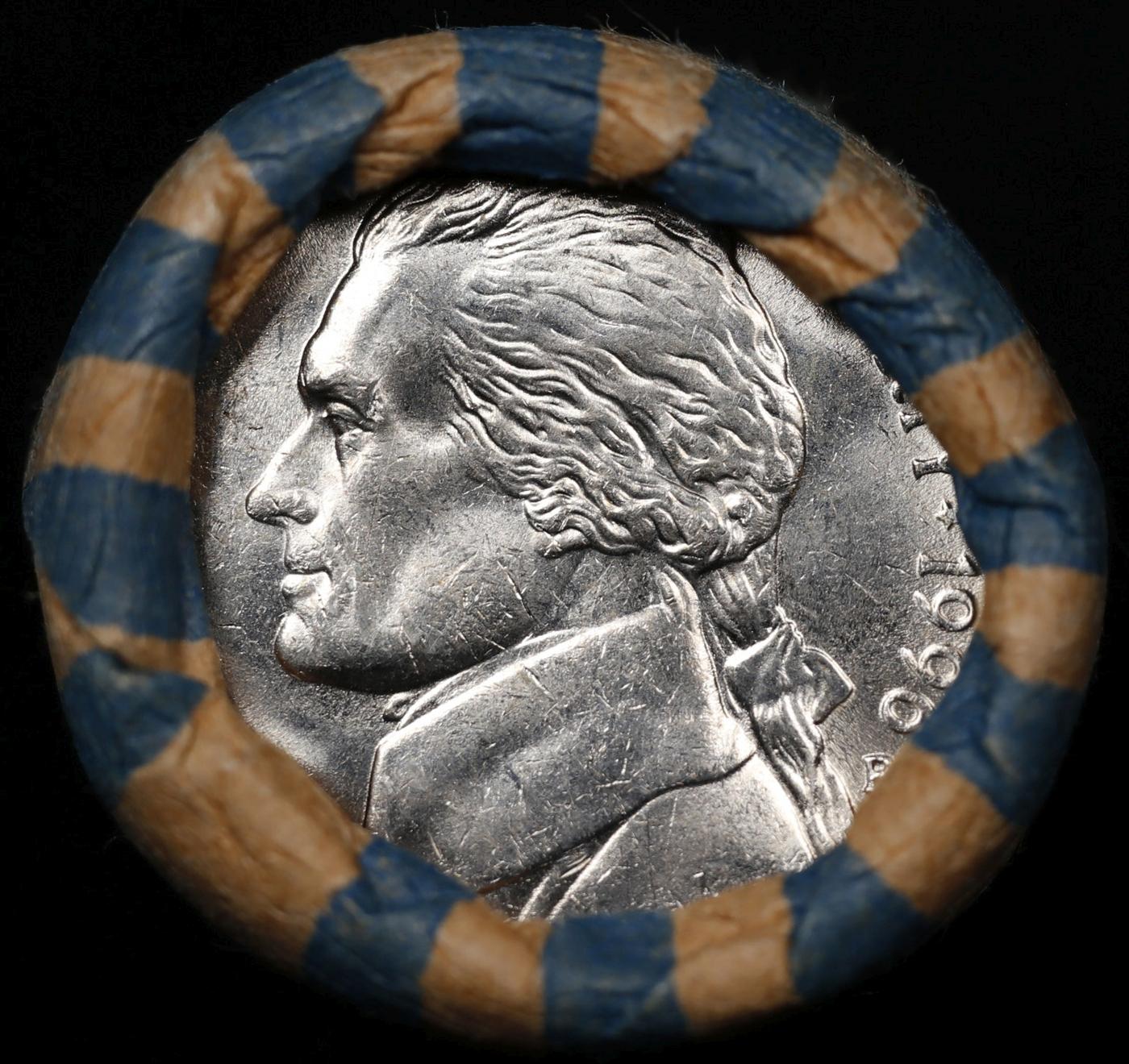 BU Shotgun Jefferson 5c roll, 1996-p 40 pcs Bank $2 Nickel Wrapper