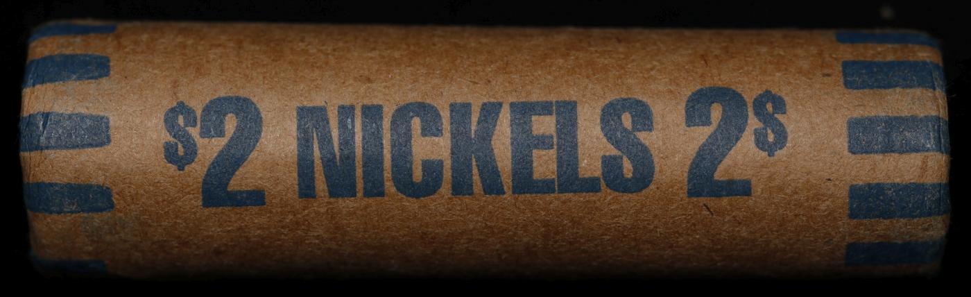 BU Shotgun Jefferson 5c roll, 1996-p 40 pcs Bank $2 Nickel Wrapper