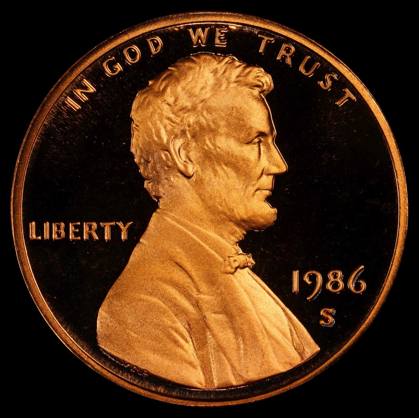 1986-s Proof Lincoln Cent 1c pr70 rd dcam SEGS