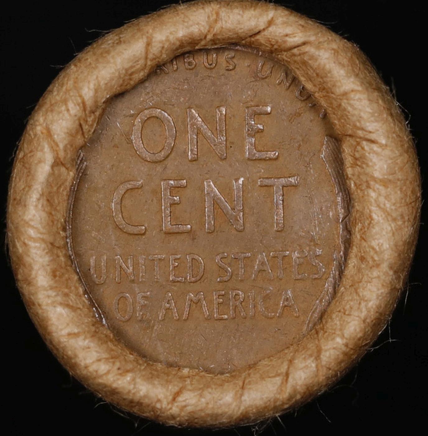Lincoln Wheat Cent 1c Mixed Roll Orig Brandt McDonalds Wrapper, 1912-d end, Wheat other end