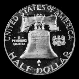 1956 Type 2 Proof Franklin Half Dollar TOP POP! 50c pr69 DCAM SEGS