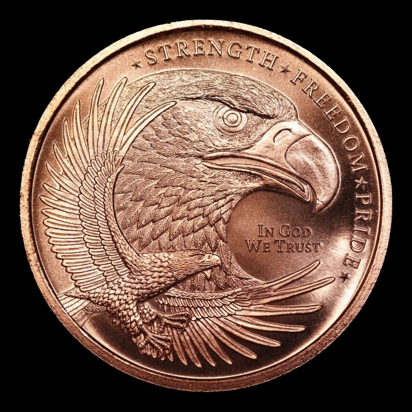 Bald Eagle Style - 1oz .999 Fine Copper Round