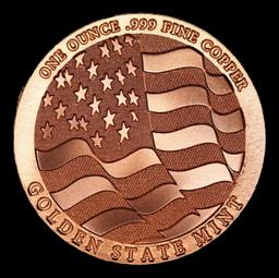 Bald Eagle Style - 1oz .999 Fine Copper Round